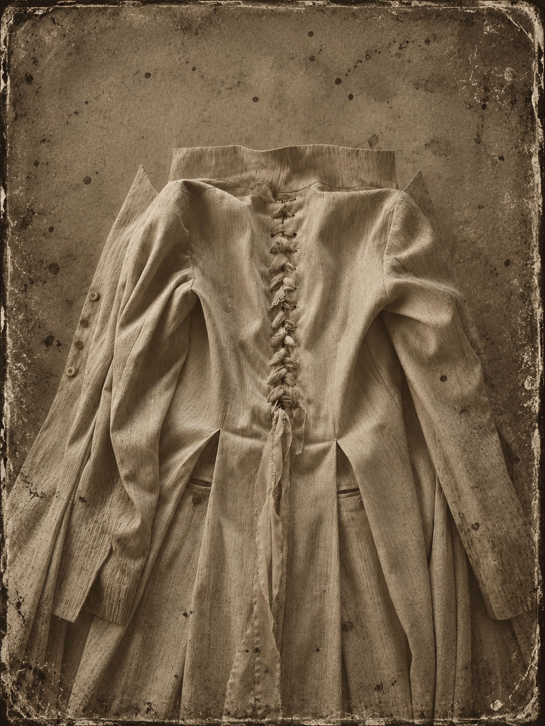 A textured light-coloured coat
